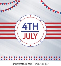 4th of july USA independence day vector