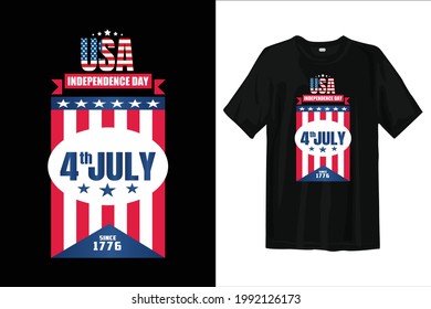 4th of July USA Independence day t shirt design. American t shirt design.