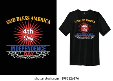 4th of July USA Independence day t shirt design. American t shirt design.