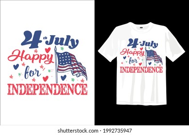 4th of July USA Independence day t shirt design. American t shirt design. USA t shirt design. Independence day vector.