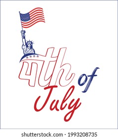 4th of July USA Independence day design - vector illustration