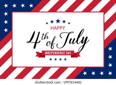 4th of July - USA Independence Day banner background vector illustration