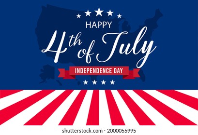 4th of July - USA Independence Day banner background vector illustration
