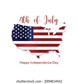 4th of July. USA Independence Day. 4th of July typography illustration. Vintage design