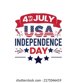 4th of july usa independence day  typography tshirt design vector