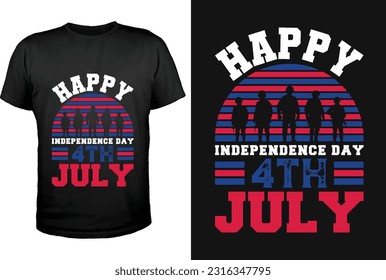 4th July USA Independence Day T-Shirt Design