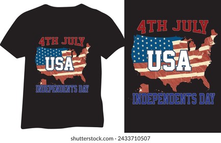 4th July USA independence day T-shirt 