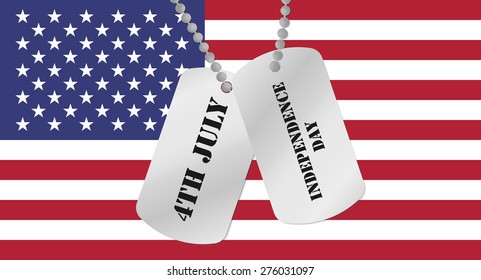 4th of July, USA Independence Day background. Vector.