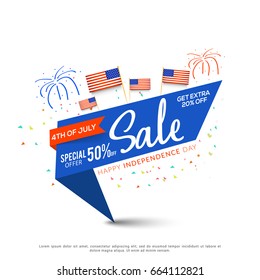 4th Of July USA Independence Day Sale Promotion Background,Poster,Banner,social Media,Marketing Template Design.