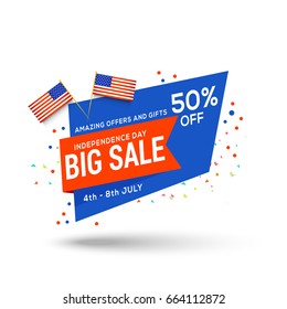 4th Of July USA Independence Day Sale Promotion Background,Poster,Banner,social Media,Marketing Template Design.