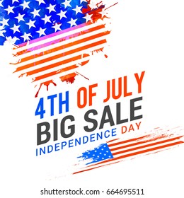 4th Of July USA Independence Day Sale Promotion Background,Poster,Banner,social Media,Marketing Template Design.