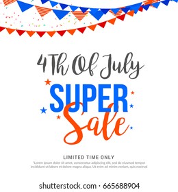 4th Of July USA Independence Day Sale Promotion Background,Poster,Banner,social Media,Marketing Template Design.