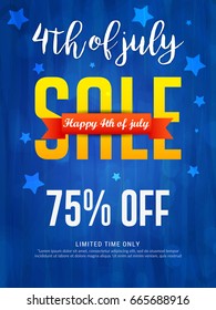 4th Of July USA Independence Day Sale Promotion Background,Poster,Banner,social Media,Marketing Template Design.