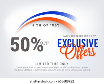 4th Of July USA Independence Day Sale Promotion Background,Poster,Banner,social Media,Marketing Template Design.