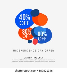 4th Of July USA Independence Day Sale Promotion Background,Poster,Banner,social Media,Marketing Template Design.