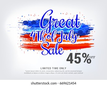 4th Of July USA Independence Day Sale Promotion Background,Poster,Banner,social Media,Marketing Template Design.