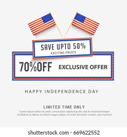 4th Of July USA Independence Day Sale Promotion Background,Poster,Banner,social Media,Marketing Template Design.