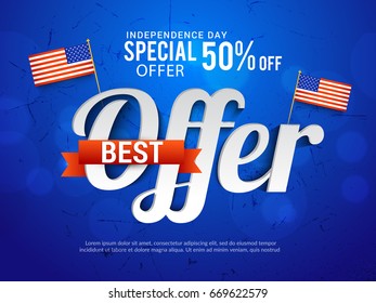 4th Of July USA Independence Day Sale Promotion Background,Poster,Banner,social Media,Marketing Template Design.