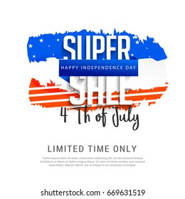 4th Of July USA Independence Day Sale Promotion Background,Poster,Banner,social Media,Marketing Template Design.