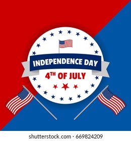 4th of July - USA Independence Day vector illustration. Creative background, banner and greetings design. Fourth of July typography and pattern for print and web.