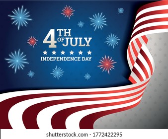 4th of July USA independent day vector illustration 
