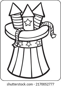 4th of July USA independent day coloring pages
