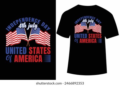 4. Juli USA Veteran's Day T-Shirt Design, Vektorillustration für USA Veteran Day T-Shirt Design
