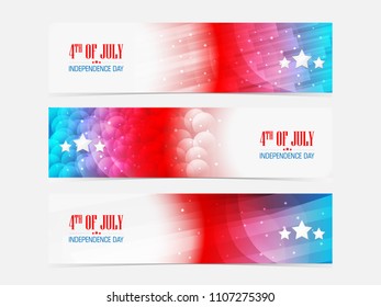 4th of July vector Banner for website