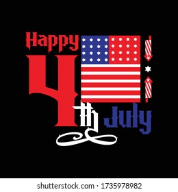 4th of july vector design template..