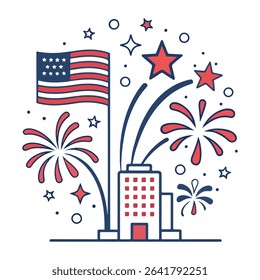 4th of July  Vector Icon Design 