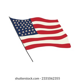 The 4th of July  vector illustration with  american flag.