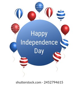 4th of July. Vector illustration. Happy Independence day .