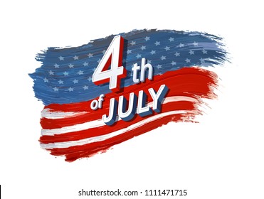 4th of July vector illustration. Independence Day. July Fourth