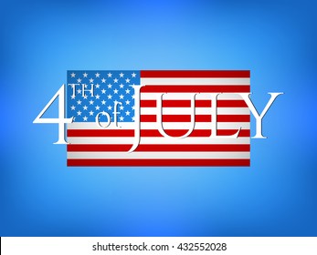 4th of July vector illustration. Independence Day illustration.. Web banner