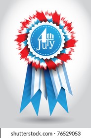 4th July Vector Ribbon