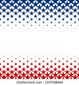 4th of July  vector seamless pattern, red and blue stars on white background