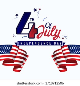 4th of july vector template. United states indepepndence day.