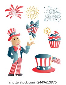 4th Of July Vectors Like Fireworks Cupcake And Sam