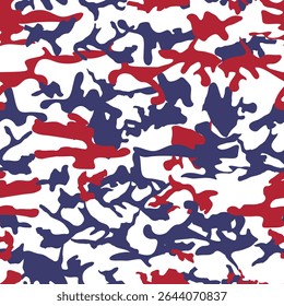 4th of July vibes with this bold USA camouflage seamless pattern! Ideal for T-shirts, scrapbooks, bookmarks, and decor