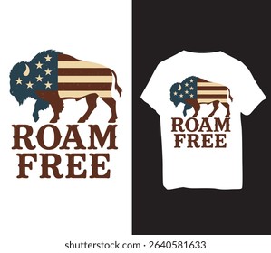4th of July vintage vector illustration with flag banner and holiday emblem design