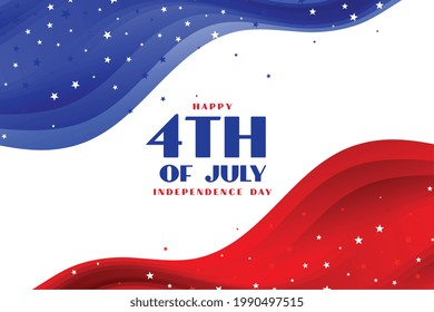 4th of july wave style american holiday background