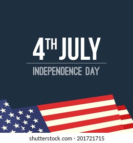 4th Of July Waving USA Flag Background
