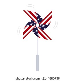 4th of july wind spinner icon. Clipart image isolated on white background svg