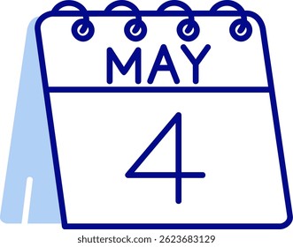 4th of May Line vector Icon Design