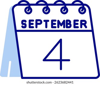 4. September Linie Vektor Icon Design