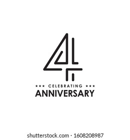 4th year anniversary emblem logo design vector template