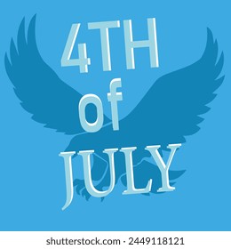 4the of july .vector design .Independence Day .holiday .Eagle .