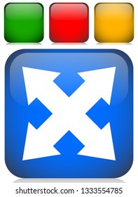 4-way arrow as expand, resize, adjustment, alignment icon