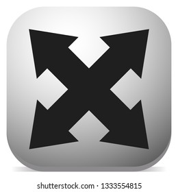 4-way arrow as expand, resize, adjustment, alignment icon