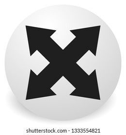 4-way arrow as expand, resize, adjustment, alignment icon